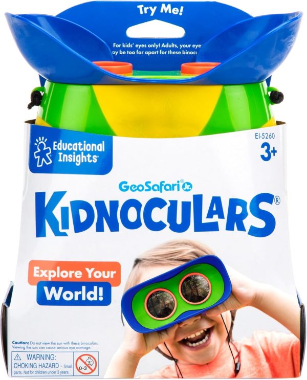 Elmmart GeoSafari Jr. Kidnoculars Binoculars for Kids Ages 3+, STEM and Outdoor Toys for Toddlers, Gifts for Toddlers, Stocking Stuffers for Kids Educational Insights