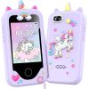 Elmmart Kids Smart Phone for Girls, Christmas Birthday Gifts for Girls Age 3-10 Kids Toys Cell Phone, 2.8″ Touchscreen Toddler Learning Play Toy Phone with Dual Camera, Game, Music Player, 8GB Card (Purple)