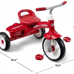 Elmmart Radio Flyer Red Rider Trike, Outdoor Toddler Tricycle, For Ages 2.5-5