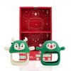 Elmmart Smily Mia Baby Teething Toys, Baby Christmas Stocking Stuffers, Penguin Teether for 0-6M, Reindeer Chew Toys for 3-6M,Teething Mittens for 6-12M Babies, Baby Essential New Born Must Haves, Pine Green