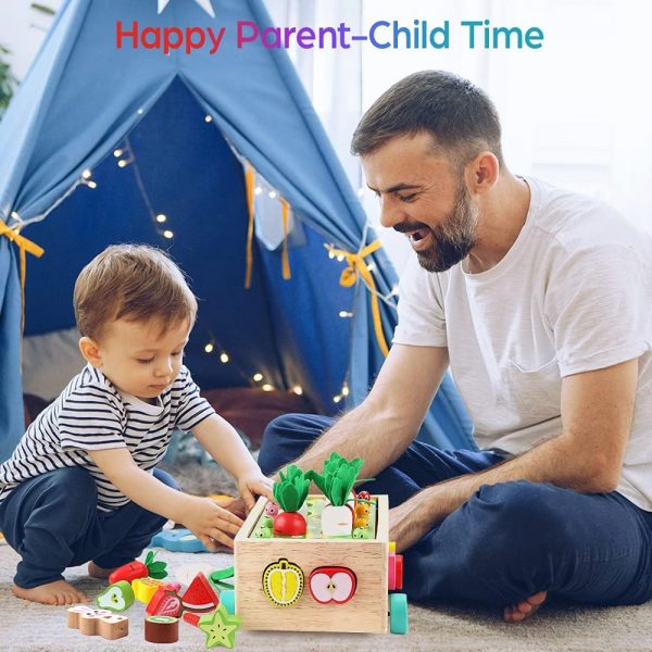 Elmmart Toddlers Montessori Wooden Educational Toys for Baby Boys Girls Age 1 2 3 Year Old, Shape Sorting Toys 1st One First Birthday Girl Gifts for Kids 1-3, Wood Preschool Learning Fine Motor Skills Game
