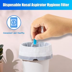Elmmart Nasal Aspirator Filters 200PCS, Replacement for NoseFrida Nasal Aspirator Hygiene Filters Safe Environmental, BPA, Phthalate & Latex-Free, 9X22mm (200 PCS)