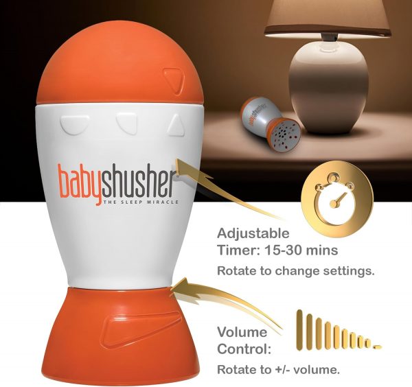 Elmmart Baby Shusher The Original Shhh Calming Sound Machine for Baby | Stops Fussy Crying Spells | for Parents, Pediatricians, Photographers | Portable for Travel | 15 or 30 Minute Timer