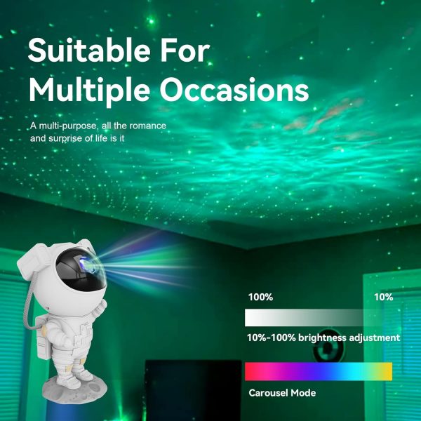 Elmmart Star Projector Galaxy Night Light - Astronaut Space Projector, Starry Nebula Ceiling LED Lamp with Timer and Remote, Kids Room Decor Aesthetic, for Christmas, Birthdays, Valentine's Day