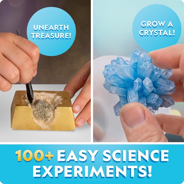Elmmart NATIONAL GEOGRAPHIC Earth Science Kit – 100+ Science Experiments & Activities for Kids, Crystal Growing, Volcano Science Kit, Rock Collection, STEM Project Toy for Boys & Girls (Amazon Exclusive)