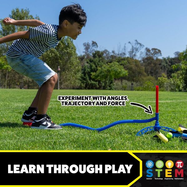 Elmmart Stomp Rocket Jr Multi-Color Rocket Launcher for Kids, 8 Rockets - Fun Outdoor Kids Gifts for Boys & Girls - STEM Toy Foam Blaster Set Soars Up to 100 Feet - Ages 3 & Up Visit the Stomp Rocket Store