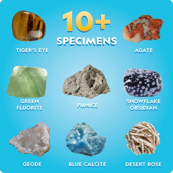 Elmmart NATIONAL GEOGRAPHIC Earth Science Kit – 100+ Science Experiments & Activities for Kids, Crystal Growing, Volcano Science Kit, Rock Collection, STEM Project Toy for Boys & Girls (Amazon Exclusive)
