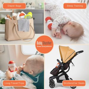 Elmmart Baby Shusher The Original Shhh Calming Sound Machine for Baby | Stops Fussy Crying Spells | for Parents, Pediatricians, Photographers | Portable for Travel | 15 or 30 Minute Timer
