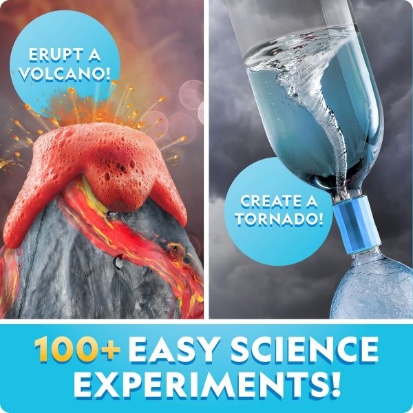 Elmmart NATIONAL GEOGRAPHIC Earth Science Kit – 100+ Science Experiments & Activities for Kids, Crystal Growing, Volcano Science Kit, Rock Collection, STEM Project Toy for Boys & Girls (Amazon Exclusive)