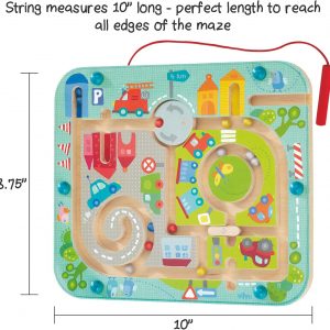 Elmmart HABA Busy Board for Toddlers 2-4: Town Magnetic Maze Puzzle Game - Toddler Travel Toys for Preschoolers