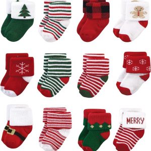 Elmmart Hudson Baby Socks Baby Girls' Cotton Rich Newborn and Terry Socks
