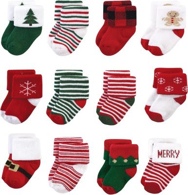 Elmmart Hudson Baby Socks Baby Girls' Cotton Rich Newborn and Terry Socks