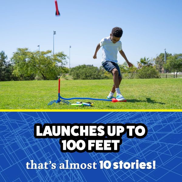 Elmmart Stomp Rocket Jr Multi-Color Rocket Launcher for Kids, 8 Rockets - Fun Outdoor Kids Gifts for Boys & Girls - STEM Toy Foam Blaster Set Soars Up to 100 Feet - Ages 3 & Up Visit the Stomp Rocket Store
