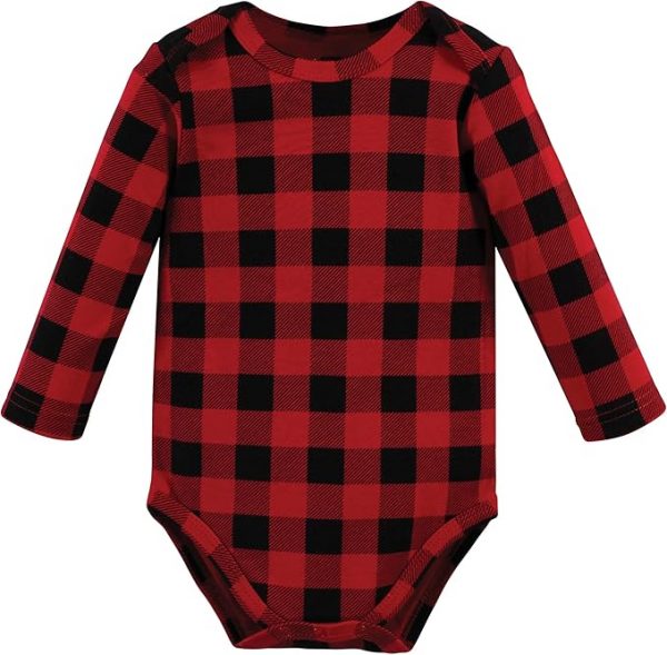 Elmmart Hudson Baby Cotton Long Sleeve Bodysuits Unisex-baby