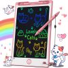 Elmmart Hockvill LCD Writing Tablet for Kids 8.8 Inch, Kids Toys for Girls Boys Drawing Pad for 3 4 5 6 7 8 Year Old Kid, Toddler Drawing Doodle Board Travel Essentials Christmas Birthday Gift for Kids -Pink