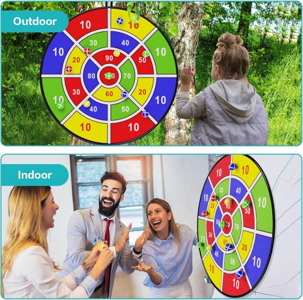 Elmmart BooTaa 29" Large Dart Board for Kids, Kids Dart Board with Sticky Balls, Boys Toys, Indoor/Sport Outdoor Fun Party Play Game Toys, Birthday Gifts for 3 4 5 6 7 8 9 10 11 12 Year Old Boys Girls