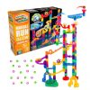 Elmmart Marble Genius 115 pcs Glow Marble Run Track Race Starter Set for Kids Age 4+, Glow in The Dark, STEM Educational Building Block, Color Instruction Manual