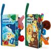 Elmmart hahaland Baby Toys 0-6 Months Baby Books 2PCS, Baby Toys 6-12 Months - Soft, Crinkle, Squeaky, Sensory, Tummy Time Toys - Baby Christmas Stocking Stuffers Gifts