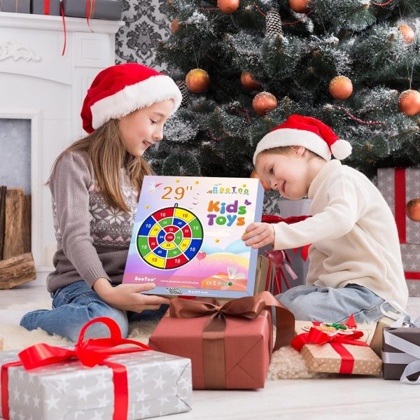 Elmmart BooTaa 29" Large Dart Board for Kids, Kids Dart Board with Sticky Balls, Boys Toys, Indoor/Sport Outdoor Fun Party Play Game Toys, Birthday Gifts for 3 4 5 6 7 8 9 10 11 12 Year Old Boys Girls