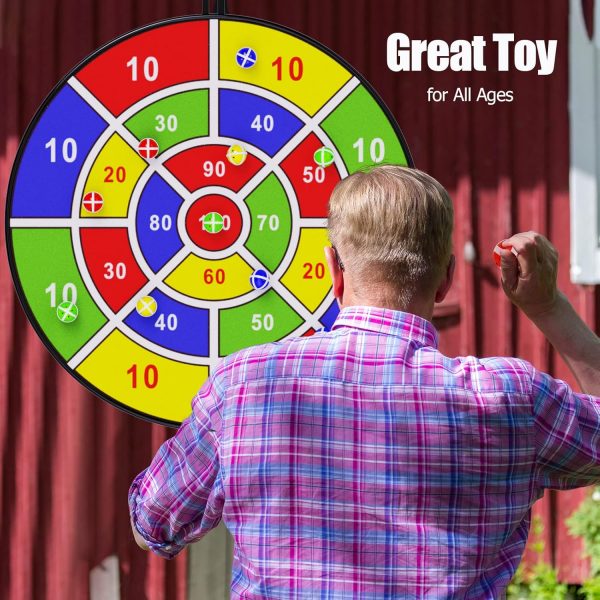 Elmmart BooTaa 29" Large Dart Board for Kids, Kids Dart Board with Sticky Balls, Boys Toys, Indoor/Sport Outdoor Fun Party Play Game Toys, Birthday Gifts for 3 4 5 6 7 8 9 10 11 12 Year Old Boys Girls