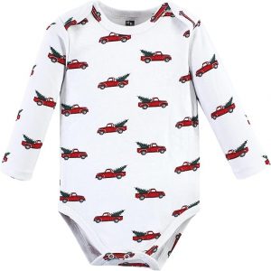 Elmmart Hudson Baby Cotton Long Sleeve Bodysuits Unisex-baby