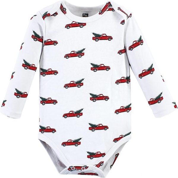 Elmmart Hudson Baby Cotton Long Sleeve Bodysuits Unisex-baby