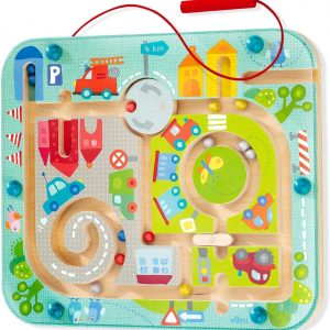 Elmmart HABA Busy Board for Toddlers 2-4: Town Magnetic Maze Puzzle Game - Toddler Travel Toys for Preschoolers