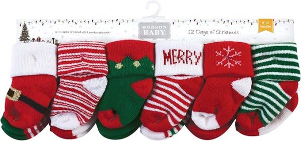 Elmmart Hudson Baby Socks Baby Girls' Cotton Rich Newborn and Terry Socks