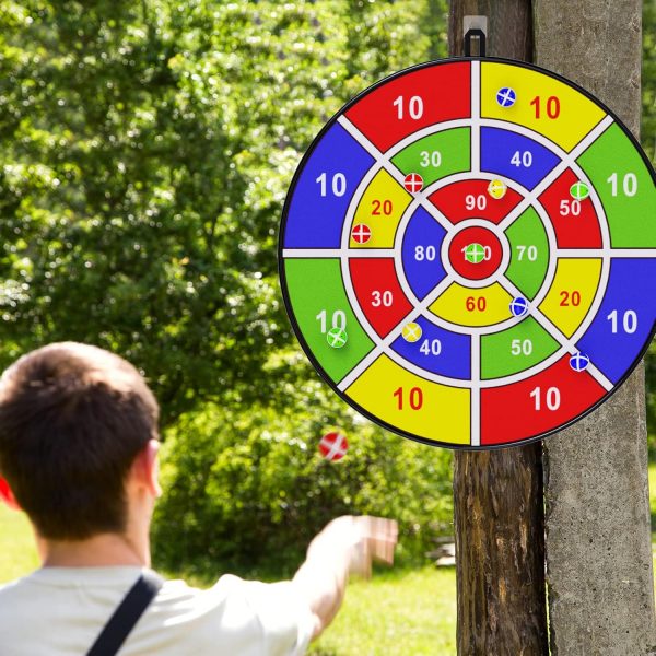 Elmmart BooTaa 29" Large Dart Board for Kids, Kids Dart Board with Sticky Balls, Boys Toys, Indoor/Sport Outdoor Fun Party Play Game Toys, Birthday Gifts for 3 4 5 6 7 8 9 10 11 12 Year Old Boys Girls