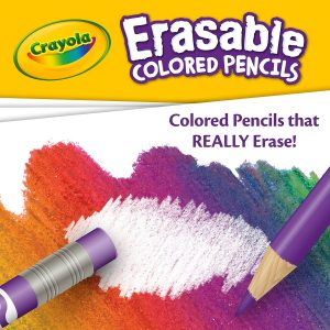 Elmmart Crayola Erasable Colored Pencils (24ct), Kids Coloring Pencils for Coloring Books, Arts & Crafts, Stocking Stuffers for Kids, 6+