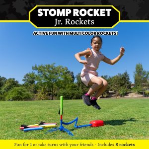 Elmmart Stomp Rocket Jr Multi-Color Rocket Launcher for Kids, 8 Rockets - Fun Outdoor Kids Gifts for Boys & Girls - STEM Toy Foam Blaster Set Soars Up to 100 Feet - Ages 3 & Up Visit the Stomp Rocket Store