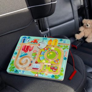 Elmmart HABA Busy Board for Toddlers 2-4: Town Magnetic Maze Puzzle Game - Toddler Travel Toys for Preschoolers