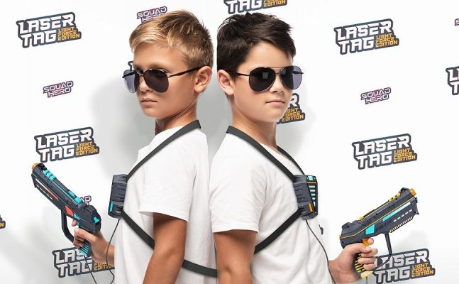Elmmart Rechargeable Laser Tag Light Force Edition for Kids, Teens & Adults - Blasters & Vest Sensors - Fun Ideas Age 8+ Year Old Toys - 4 Set - Lazer Teen Boy Games - Boys & Girls Outdoor Teenage Group Activities