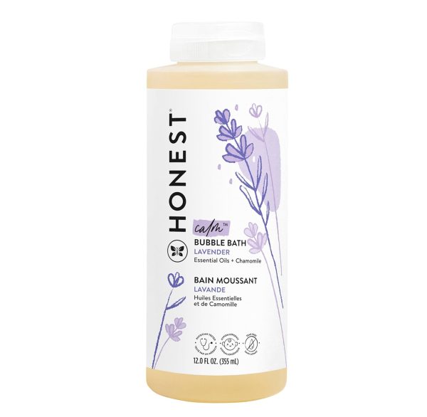 Elmmart.com | The Honest Company Foaming Bubble Bath | Gentle for Baby | Naturally Derived, Tear-free, Hypoallergenic | Lavender Calm, 12 fl oz