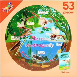 elm mart Giggle Puzzle - Tranh xếp hình The cycle of life 53 mảnh, 25cm