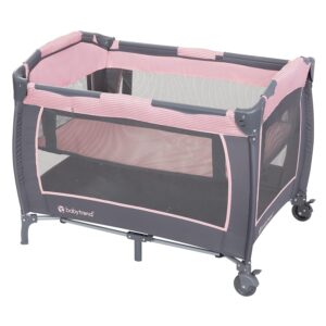 elm mart Baby Trend Lil' Snooze Deluxe III Nursery Center Playard, Cozy Pink