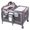 elm mart Baby Trend Lil' Snooze Deluxe III Nursery Center Playard, Cozy Pink