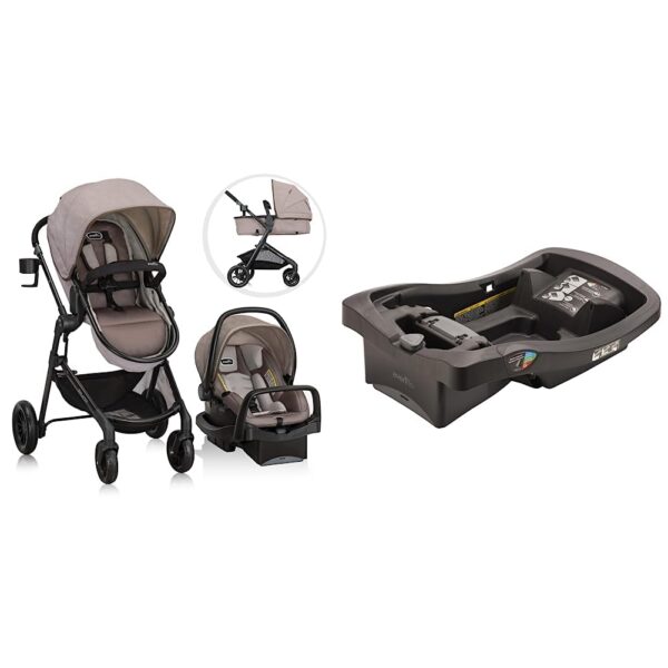 elm mart Evenflo Pivot Modular Travel System with LiteMax Infant Car