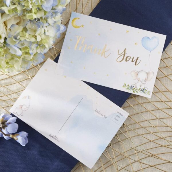 elmmart Kate Aspen Elephant Baby Shower Invitation & Thank You Card Bundle