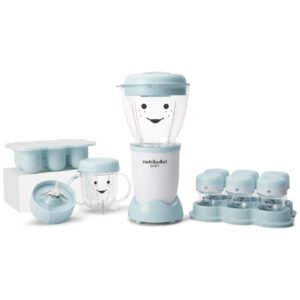 Elm mart Countertop Blenders NutriBullet NBY-50100 Baby Complete Food-Making System, 32-Oz, White, Blue, Clear