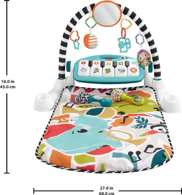 elmmart Fisher-Price Baby Gift Set Glow and Grow Kick & Play Piano Gym Baby Playmat