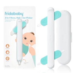 elm mart Frida Baby 3-in-1 Nose, Nail + Ear Picker by Frida Baby the Makers of NoseFrida the SnotSucker, Safely Clean Baby's Boogers, Ear Wax & More