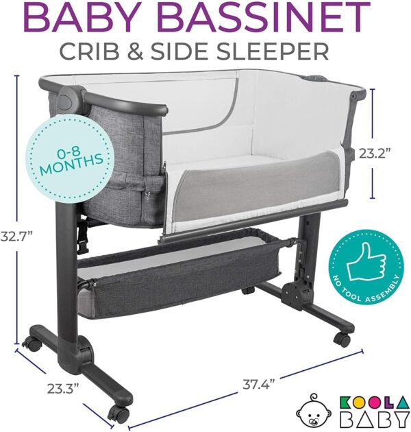 elm mart KoolerThings Baby Bassinet, Bedside Sleeper for Baby