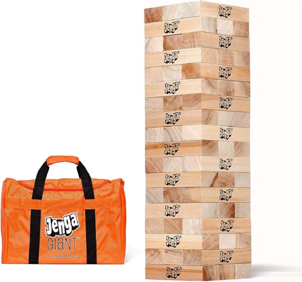 elmmart Jenga GIANT Hardwood Game- Stacks to Over 5 feet - Officially Licensed - JS7