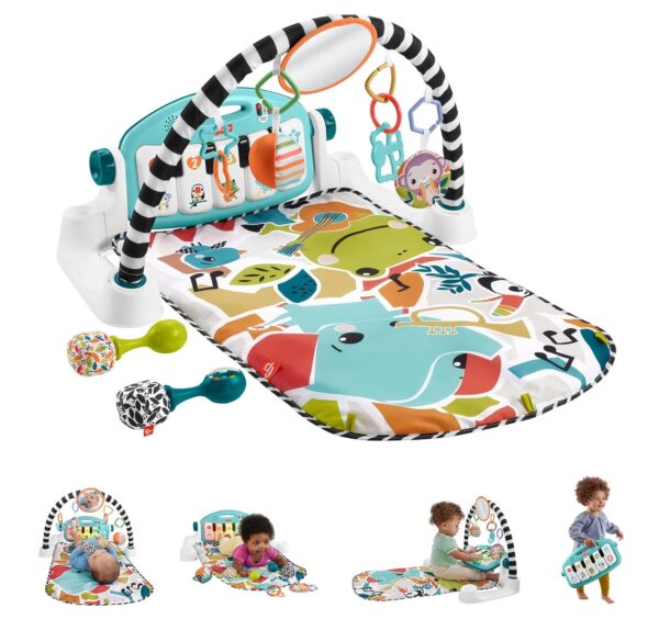 elmmart Fisher-Price Baby Gift Set Glow and Grow Kick & Play Piano Gym Baby Playmat