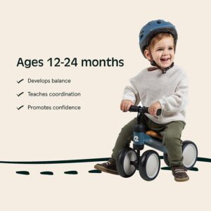 elmmart Retrospec Cricket Baby Walker Balance Bike with 4 Wheels for Ages 12-24 Months - Toddler Bicycle Toy for 1 Year Old’s