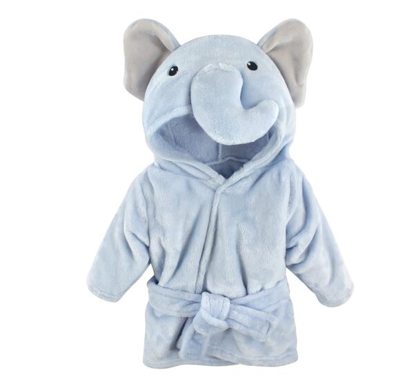 elm mart Baby Robes Hudson Baby Unisex Baby Plush Animal Face Bathrobe