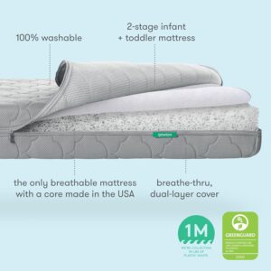 elm mart Newton Baby Crib Mattress and Toddler Bed