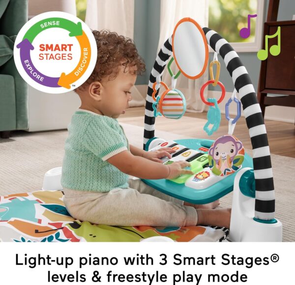 elmmart Fisher-Price Baby Gift Set Glow and Grow Kick & Play Piano Gym Baby Playmat