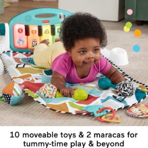 elmmart Fisher-Price Baby Gift Set Glow and Grow Kick & Play Piano Gym Baby Playmat